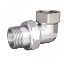 Соединитель латунь никель американка Ду 15 (1/2") угловой ВР/НР LD LD.67.534.15