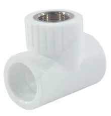 Тройник PP-R комбинированный белый Дн 20х1/2" ВР RTP (РосТурПласт) 10743