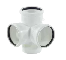 Крестовина PP-M 2-плоскостная бесшумная белая Дн 110х110х110х87гр б/нап в/к RTP (РосТурПласт) 24570