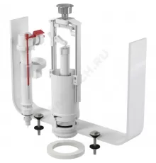 Арматура для бачка сливная/наливная 3/8" нижнее подключение кнопка хром старт-стоп Alca Plast SA2000S 3/8" CHROM