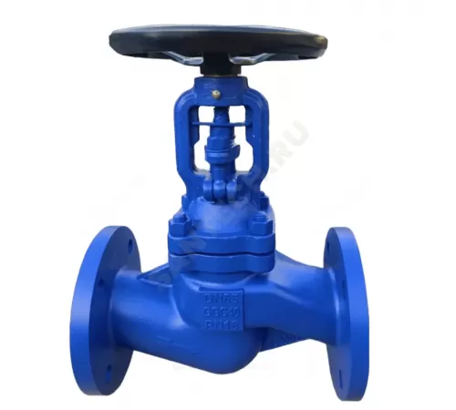 Клапан запорный чугун Ду 80 Ру16 Тмакс=300 оС фл сильфонный Benarmo 1