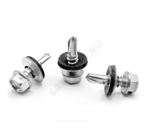 Саморез кровельный 5,5х76 оц с шайбой и прокладкой (упаковка 50шт)