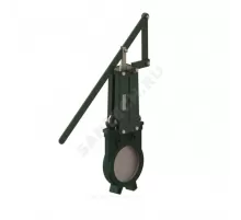 Задвижка шиберная односторонняя чугун VG4400-02NI Ду 50 Ру10 межфл с рычагом уплотнение: NBR Tecofi VG4400-02NI0050