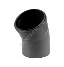 Отвод НПВХ серый Дн 110х45гр б/нап в/к Хемкор 2391029