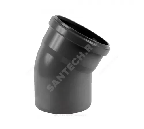 Отвод НПВХ серый Дн 50х87гр б/нап в/к Хемкор 2391028