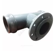 Тройник НПВХ SDR26 Дн 160х150 Ру10 серый напорный раструб/фланец под соединение с уплотнительным кольцом фланец сталь Хемкор 2181142