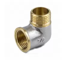 Угольник латунь никель Ду 15 (1/2") ВР/НР 9002 ГОСТ 32585-2013 Aquasfera 9002-01