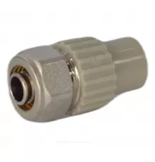 Ниппель PP-R комбинированный серый Дн 20х16 наруж пайка/обжим для PE-X/PE-RT труб VALFEX 10142016Г