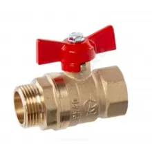 Кран шаровой латунь Стандарт 231 аналог 11б27п1 Ду 20 Ру40 ВР/НР бабочка ГАЛЛОП 107188