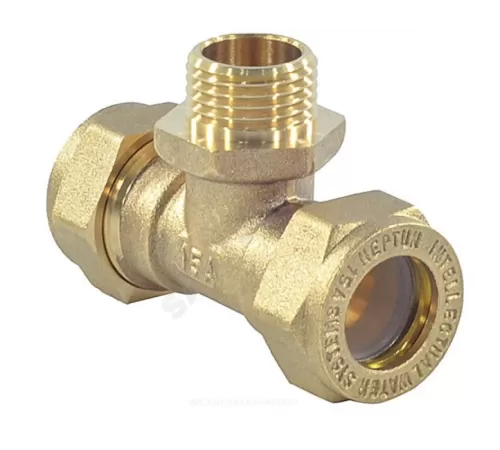 Тройник латунь 15Aх1/2"х15 обжим/НР STAHLMANN STML1501/215BEF