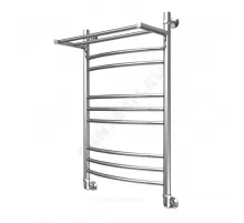 Полотенцесушитель водяной нерж сталь Лесенка Ду 25 (1") НР с полочкой 400х600мм 9П нижнее подключение в/к соединитель (1"х3/4") Элит Элит-Металл В-32-03