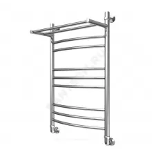 Полотенцесушитель водяной нерж сталь Лесенка Ду 25 (1") НР с полочкой 400х400мм 6П нижнее подключение в/к соединитель (1"х3/4") Элит Элит-Металл В-32-01