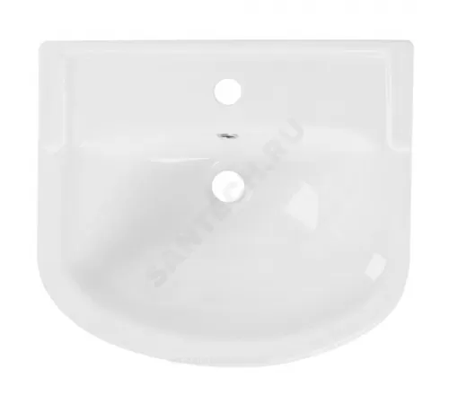 Умывальник мебельный Акватон 52 1 отверстие под смеситель по центру белый Santeri 1.3120.1.S00.11B.0