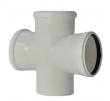 Крестовина PP-M 1-плоскостная бесшумная белая Дн 110х110х110х87гр б/нап в/к RTP (РосТурПласт) 24569