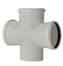 Крестовина PP-M 1-плоскостная бесшумная белая Дн 110х110х110х87гр б/нап в/к RTP (РосТурПласт) 24569