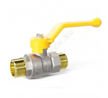 Кран шаровой латунь никель газ Pride Ду 15 Ру40 НР рычаг аналог 11б27п1 LD 47.15.Н-Н.Р