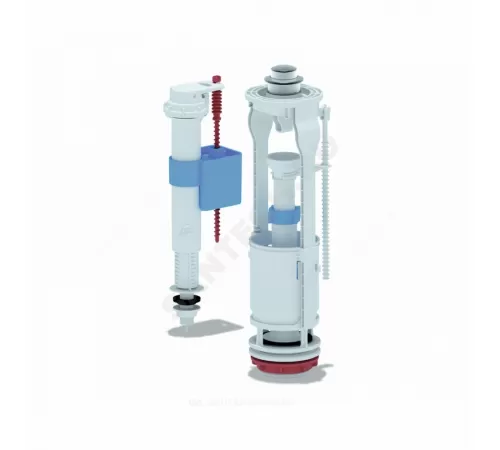 Арматура для бачка сливная/наливная 3/8" нижнее подключение кнопка хром 1/реж АНИ Пласт WC8530C