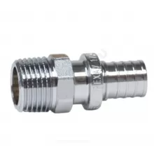 Муфта для PE-X труб аксиальная латунь хром Дн 17х1/2" НР THERM S Рехау 12588173002