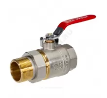 Кран шаровой латунь BVR-FR Ду 32 Ру40 ВР/"американка" полнопроходной рычаг красная Ридан 065B8306RG