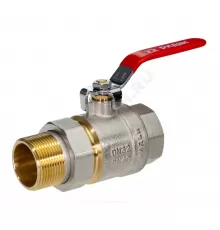 Кран шаровой латунь BVR-FR Ду 32 Ру40 ВР/"американка" полнопроходной рычаг красная Ридан 065B8306RG