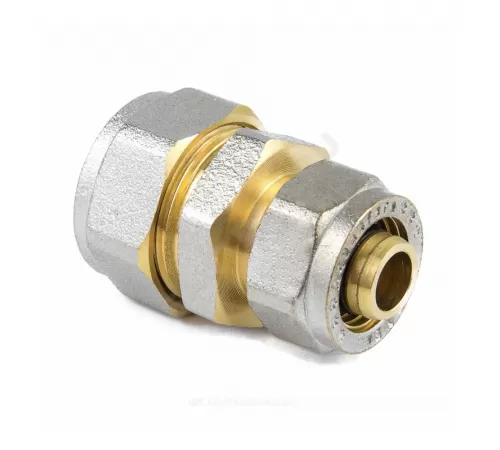 Муфта переходная МП латунь никель обжим Дн 32х20 ГОСТ 32415-2013 7004 Aquasfera 7004-04