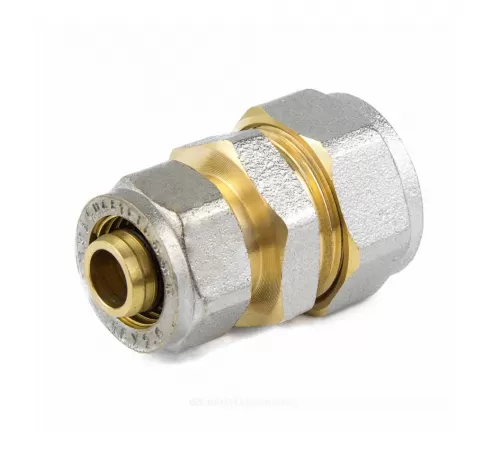 Муфта переходная МП латунь никель обжим Дн 32х20 ГОСТ 32415-2013 7004 Aquasfera 7004-04