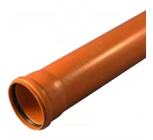 Труба НПВХ с раструбом коричневая Дн 110х3,2 б/нап L=2,0м в/к SN8 Хемкор 1491027