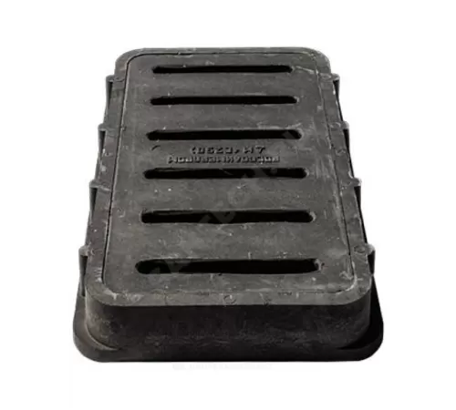 Дождеприемник полимер (магистральный) 800х495мм черный прямоугольный h=110мм m=44кг 250кН Ростполимерпром