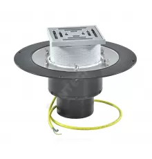 Воронка кровельная HL62.1B с вертикальным выпуском PP Дн 110 с трапом, электрообогревом, теплоизоляцией, обжимным фланцем HL HL62.1B/1