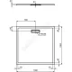 Поддон душевой акрил квадрат ULTRAFLAT NEW 1000х1000х25 Ideal Standard T448801