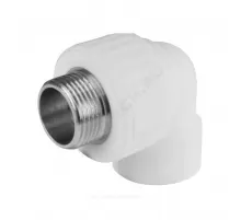 Угольник PP-R комбинированный белый Дн 25х3/4" НР PRO VALFEX 10126025-PRO