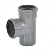 Тройник НПВХ серый Дн 50х50х87гр б/нап в/к ТУ 6-49-33-92 Агригазполимер