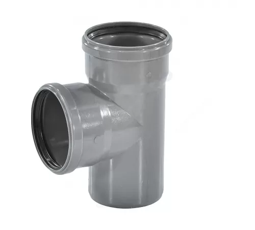 Тройник НПВХ серый Дн 50х50х87гр б/нап в/к ТУ 6-49-33-92 Агригазполимер
