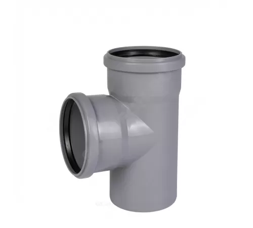 Тройник PP-H серая HT HTEA Дн 110х110х87гр б/нап в/к Ostendorf 115400
