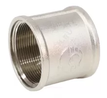 Муфта латунь никель Ду 40 (1 1/2") ВР/ВР VALFEX VF.170.N.112