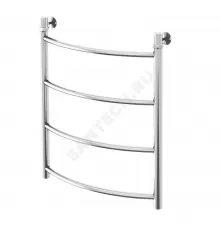 Полотенцесушитель водяной нерж сталь Лесенка Ду 25 (1") НР 400х400мм 3П нижнее подключение в/к соединитель (1"х3/4") Уют Элит-Металл В-23-01