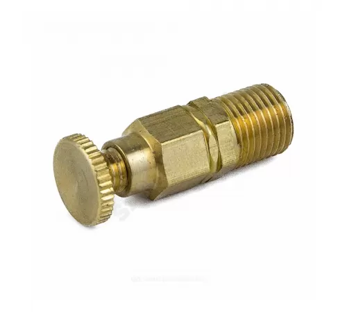 Кран Маевского ручной латунь 5006 М10х1,0 Ру10 НР с колпачком Aquasfera 5006-01