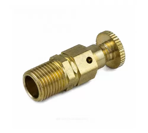 Кран Маевского ручной латунь 5006 М10х1,0 Ру10 НР с колпачком Aquasfera 5006-01