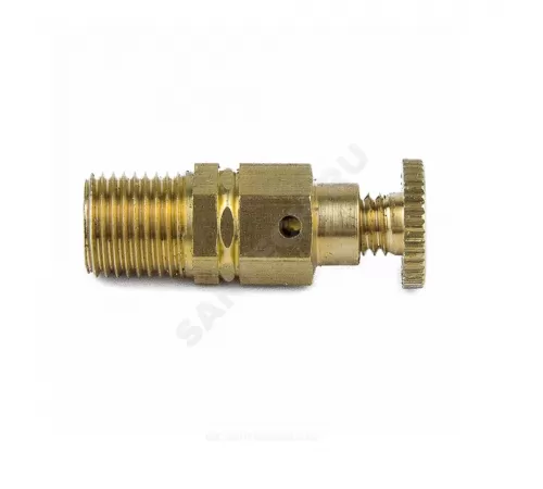 Кран Маевского ручной латунь 5006 М10х1,0 Ру10 НР с колпачком Aquasfera 5006-01