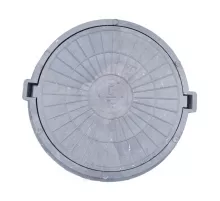 Люк полимер (средний) черный круглый 750х630 h=115мм m=35кг 70кН ПП-630 ТехПласт