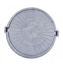 Люк полимер (средний) черный круглый 750х630 h=115мм m=35кг 70кН ПП-630 ТехПласт