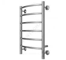 Полотенцесушитель электрический нерж сталь Лесенка 85 Вт 400х650мм 6П со встроенным диммером справа Классик Терминус 4670078531308