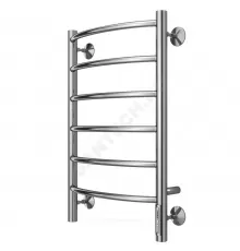 Полотенцесушитель электрический нерж сталь Лесенка 85 Вт 400х650мм 6П со встроенным диммером справа Классик Терминус 4670078531308