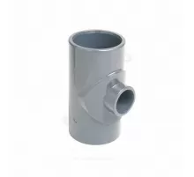 Тройник ПВХ переходной Дн 160х110х90гр Ру16 серый напорный под клеевое соединение Aquaviva TRD160110