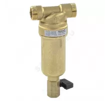 Фильтр сетчатый T-образный латунь Ду 20 Ру25 Тмакс=80 oC G3/4" НР FF06 с краном Honeywell-Braukmann FF06-3/4"AAM