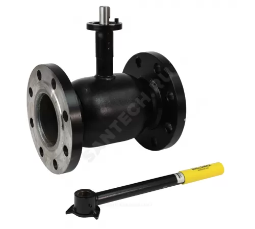 Кран шаровой сталь 09Г2С Ballomax КШТ 61.103 Ду 125 Ру25 фл L=325мм под электропривод с рукояткой ISO F07 BROEN КШТ 61.103.125.А.25