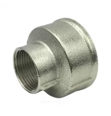 Муфта латунь никель переходная Ду 20х15 (3/4"х1/2") ВР/ВР SantechSystems