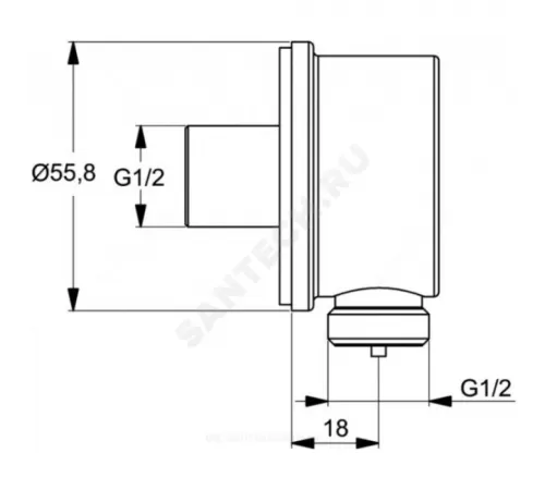 Смеситель встраиваемый для ванны с душем одноручный CERAFLEX Ideal Standard BC447AA