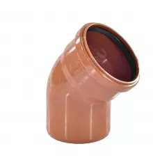 Отвод НПВХ коричневый Дн 110х45гр б/нап в/к KGB Ostendorf 220220