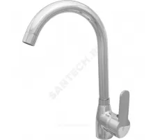 Смеситель для кухонной мойки ручка сбоку одноручный излив Д24 H-220мм Стандарт ЦС-СМ 27/22ш М-40 Центр Сантехники (Подольск) ПП801503